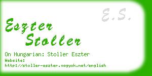 eszter stoller business card